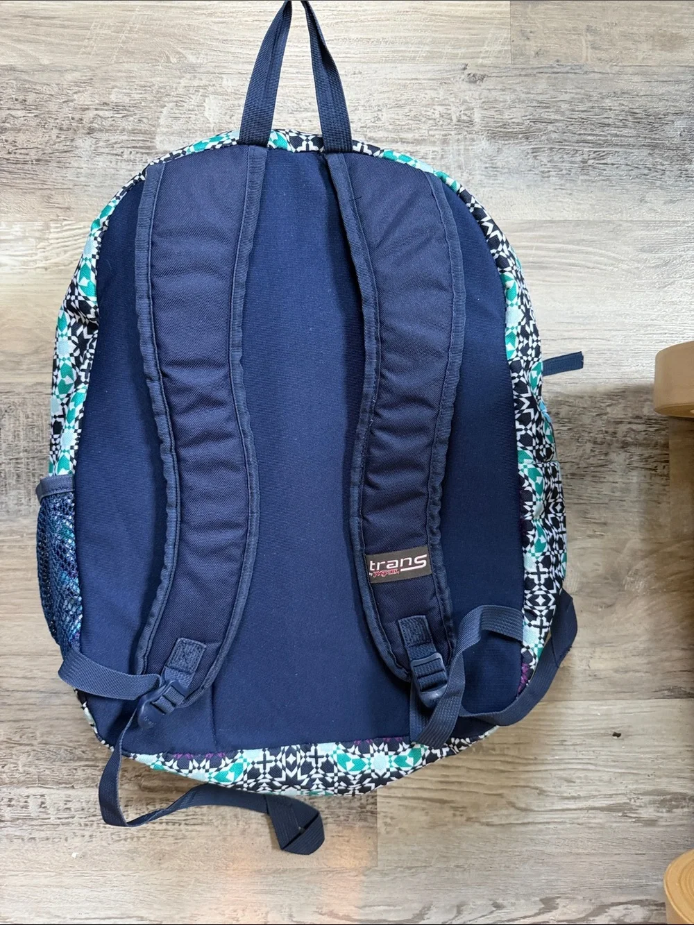Trans by Jansport Teal & Navy Patterned Women’s Backpack